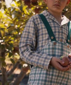 Fin & Vince Waterproof Dungarees - Fern French Plaid