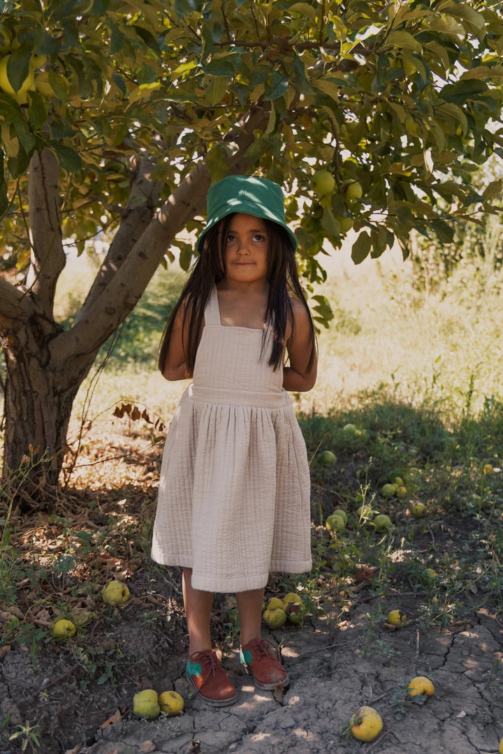 Fin & Vince Sale Quilted Pinafore - Sand 12 Fin & Vince Sale Quilted Pinafore - Sand