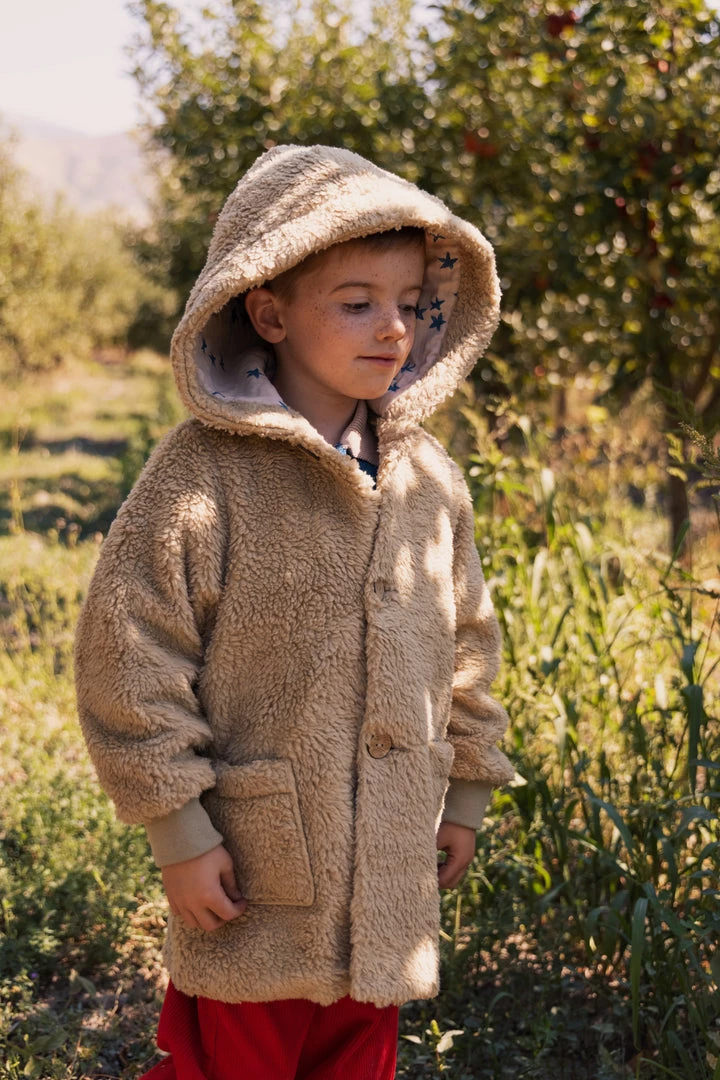 Fin & Vince Sherpa Coat - Sand 4 Fin & Vince Sherpa Coat - Sand