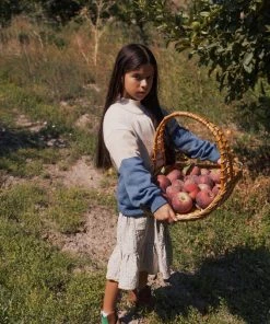 Fin & Vince Sale Colorblock Mock Neck Sweater - Vintage Blue