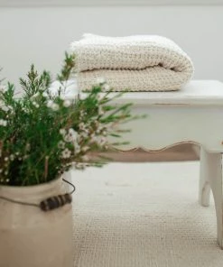 Fin & Vince Cozy Waffle Blanket - Milk | 3 Sizes