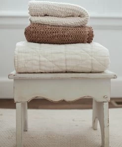 Fin & Vince Cozy Waffle Blanket - Milk | 3 Sizes