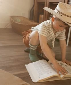 Fin & Vince Sailor Shirt - Ticking Stripe - Jade Spring/summer