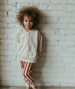 Fin & Vince Fleece Button Pullover - Sand Sale 20 Fin & Vince Fleece Button Pullover - Sand Sale