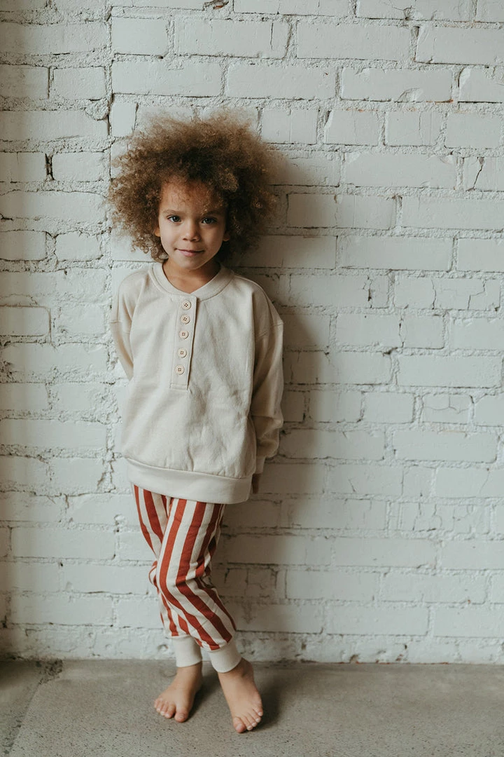 Fin & Vince Fleece Button Pullover - Sand Sale 10 Fin & Vince Fleece Button Pullover - Sand Sale