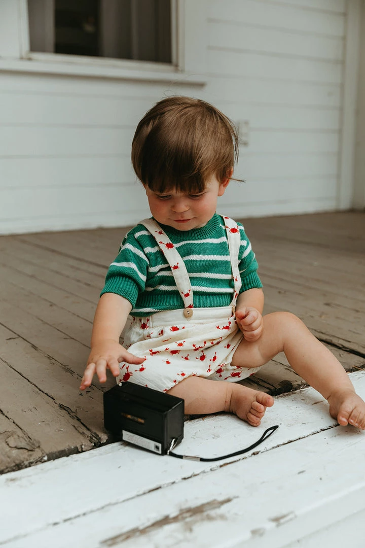 Fin & Vince Suspender Bloomer - Crabs Red, White And Blue 3 Fin & Vince Suspender Bloomer - Crabs Red, White And Blue