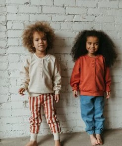 Fin & Vince Fleece Button Pullover - Sand Sale 16 Fin & Vince Fleece Button Pullover - Sand Sale