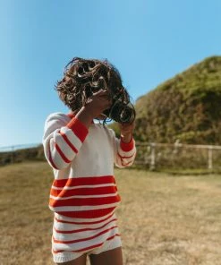 Fin & Vince Harbor Bloomer - Milk/ Crimson Red, White And Blue