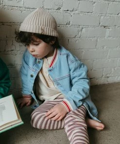 Fin & Vince Waffle Home Pant - Grain Sack Stripe