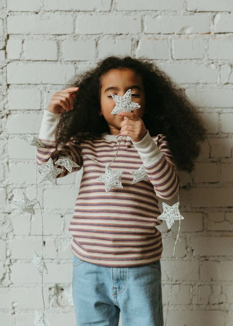 Fin & Vince Sale Waffle Henley Top - Grain Sack Stripe 9 Fin & Vince Sale Waffle Henley Top - Grain Sack Stripe