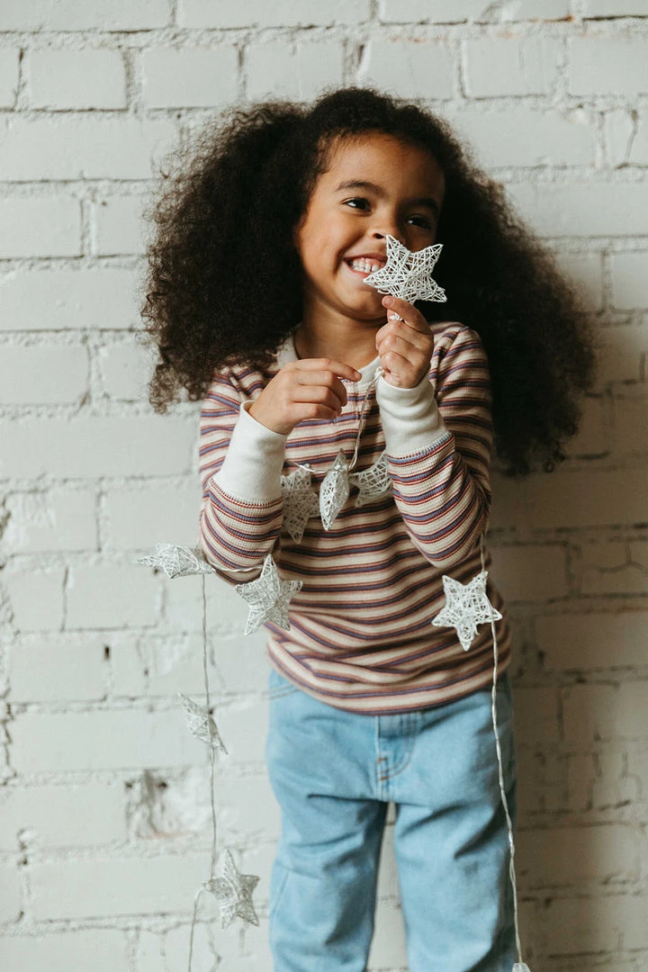 Fin & Vince Sale Waffle Henley Top - Grain Sack Stripe 4 Fin & Vince Sale Waffle Henley Top - Grain Sack Stripe