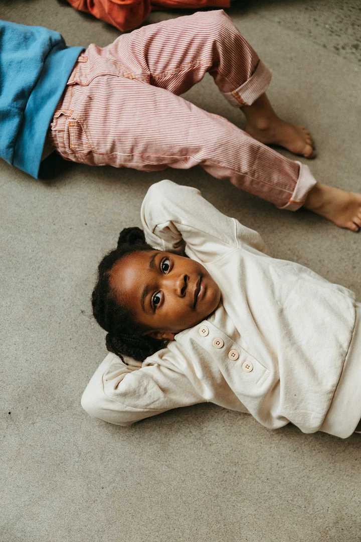 Fin & Vince Fleece Button Pullover - Sand Sale 7 Fin & Vince Fleece Button Pullover - Sand Sale