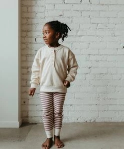 Fin & Vince Waffle Home Pant - Grain Sack Stripe