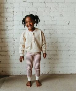Fin & Vince Waffle Home Pant - Grain Sack Stripe