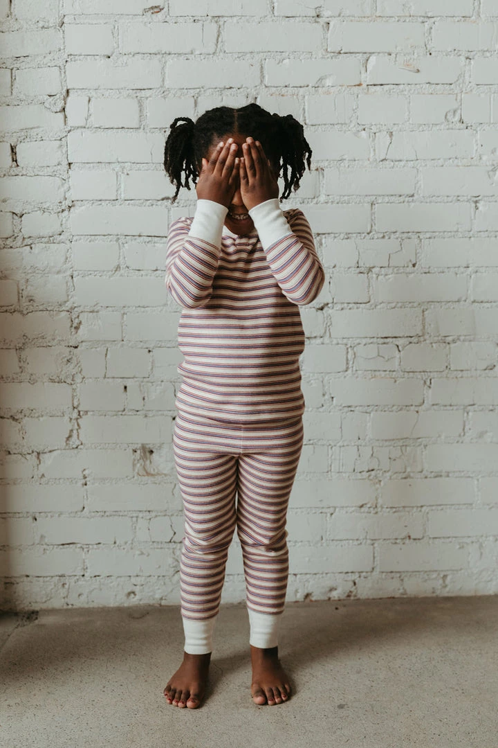 Fin & Vince Sale Waffle Henley Top - Grain Sack Stripe 8 Fin & Vince Sale Waffle Henley Top - Grain Sack Stripe