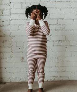 Fin & Vince Waffle Home Pant - Grain Sack Stripe