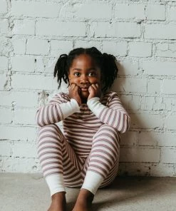 Fin & Vince Waffle Home Pant - Grain Sack Stripe