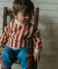 Fin & Vince Sale Fleece Pullover - Popcorn Stripe