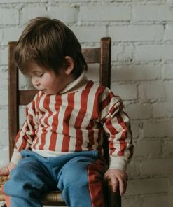 Fin & Vince Sale Fleece Pullover - Popcorn Stripe