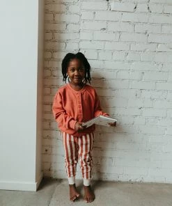 Fin & Vince Sale Fleece Button Pullover - Tomato