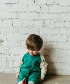 Fin & Vince Sale Zip Romper - Jade/ Sand