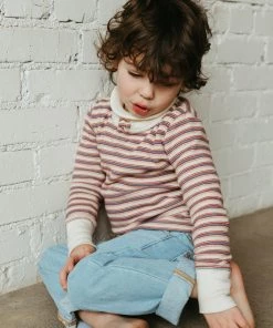 Fin & Vince Sale Waffle Henley Top - Grain Sack Stripe 12 Fin & Vince Sale Waffle Henley Top - Grain Sack Stripe