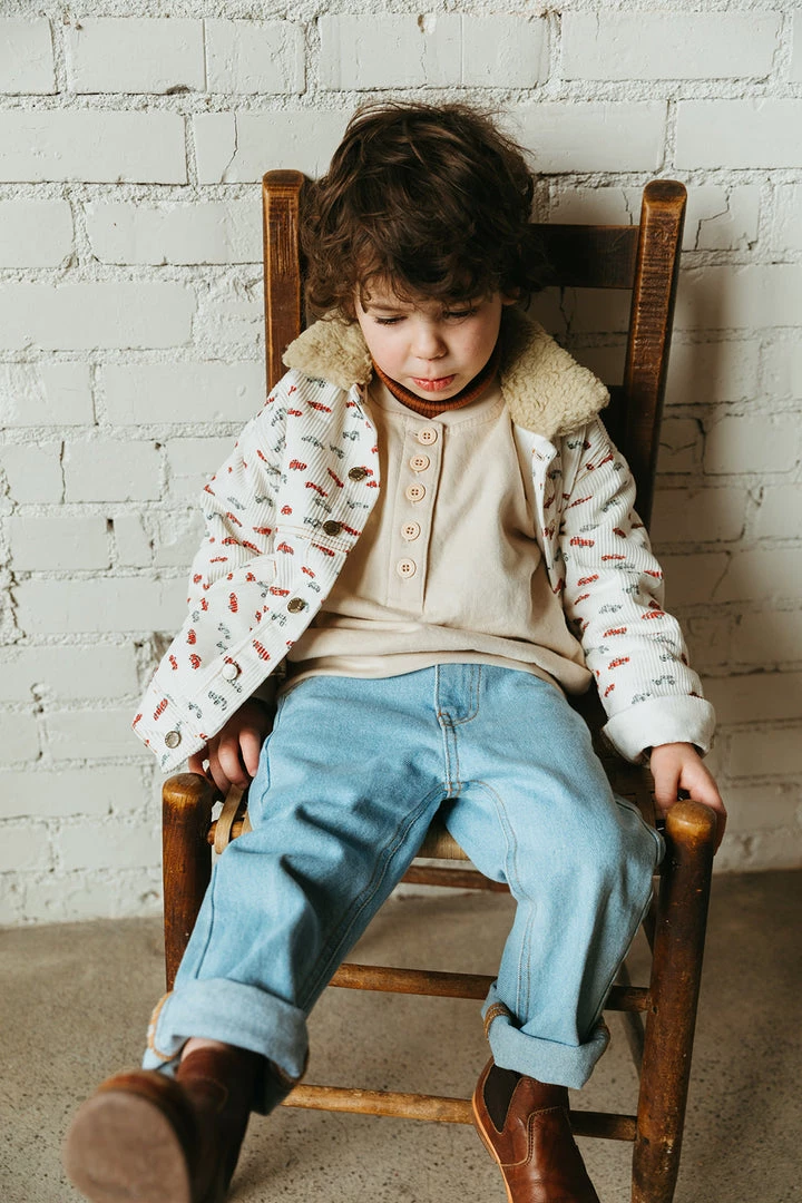 Fin & Vince Fleece Button Pullover - Sand Sale 8 Fin & Vince Fleece Button Pullover - Sand Sale