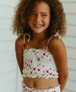 Fin & Vince Smocked Bikini - Crabs Red, White And Blue