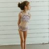 Fin & Vince Smocked Bikini - Tulips