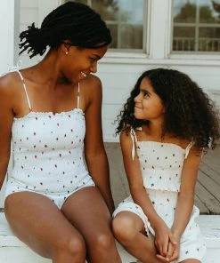 Fin & Vince Womens Smocked Swimsuit - Strawberries 11 Fin & Vince Womens Smocked Swimsuit - Strawberries