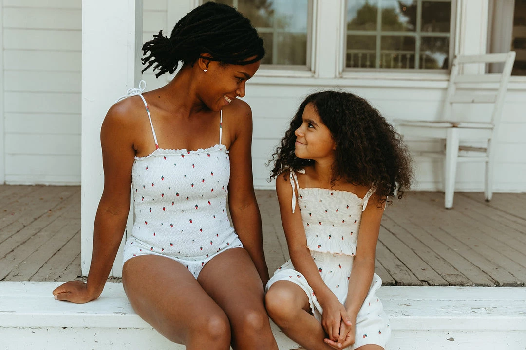 Fin & Vince Womens Smocked Swimsuit - Strawberries 7 Fin & Vince Womens Smocked Swimsuit - Strawberries