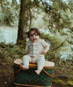 Fin & Vince Waffle Long John - Sand Red, White And Blue