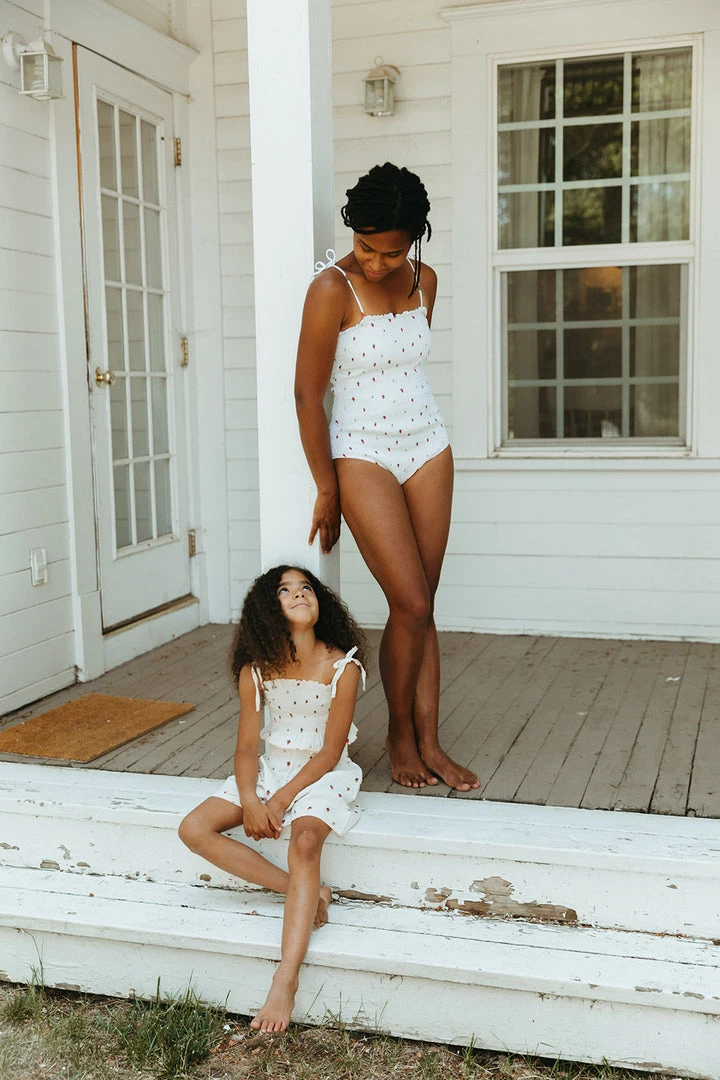 Fin & Vince Womens Smocked Swimsuit - Strawberries 6 Fin & Vince Womens Smocked Swimsuit - Strawberries