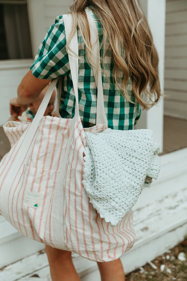Fin & Vince Beach Tote - Ticking Stripe 3 Fin & Vince Beach Tote - Ticking Stripe