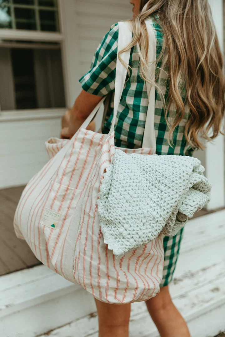 Fin & Vince Beach Tote - Ticking Stripe 5 Fin & Vince Beach Tote - Ticking Stripe