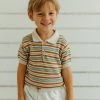 Fin & Vince Short Sleeve Polo - Dune Stripe Spring/summer