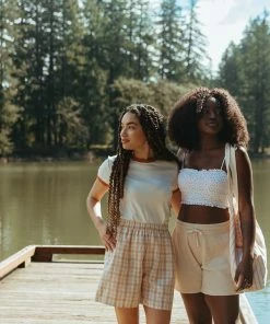 Fin & Vince Women's Woven Trackies - Desert Plaid