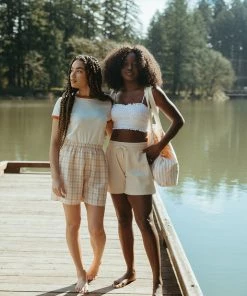 Fin & Vince Women's Woven Trackies - Desert Plaid