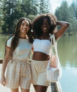 Fin & Vince Women's Vintage Tee - Milk/adobe