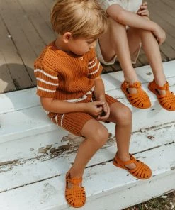 Fin & Vince Spring/summer Heritage Knit Top - Adobe