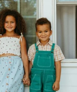 Fin & Vince Denim Short Overall - Jade