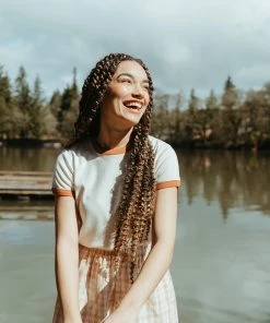 Fin & Vince Women's Vintage Tee - Milk/adobe