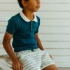 Fin & Vince Short Sleeve Polo - Ocean