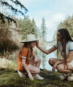 Fin & Vince Red, White And Blue Women's Vintage Tee - Milk/vintage Blue