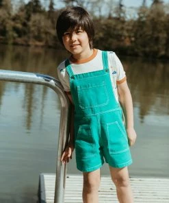 Fin & Vince Denim Short Overall - Jade