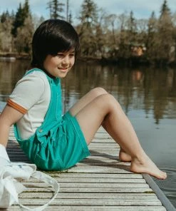 Fin & Vince Denim Short Overall - Jade