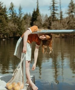 Fin & Vince Red, White And Blue Matilda Skirt - Seafoam/ Milk