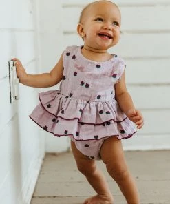 Fin & Vince Spring/summer Ruffle Onesie - Tulips 12 Fin & Vince Spring/summer Ruffle Onesie - Tulips