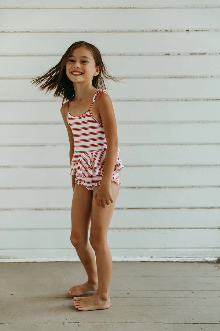 Fin & Vince Sunny Swimsuit - Ticking Stripe 3 Fin & Vince Sunny Swimsuit - Ticking Stripe