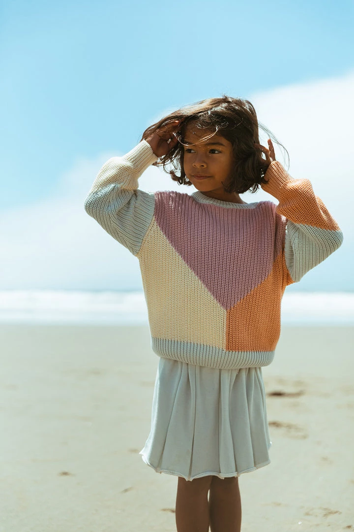 Fin & Vince Spring/summer Chunky Sweater - Pastel Sorbet 3 Fin & Vince Spring/summer Chunky Sweater - Pastel Sorbet